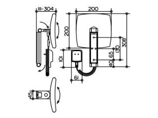 Косметическое зеркало с подсветкой Keuco iLook move 17613019001 хром